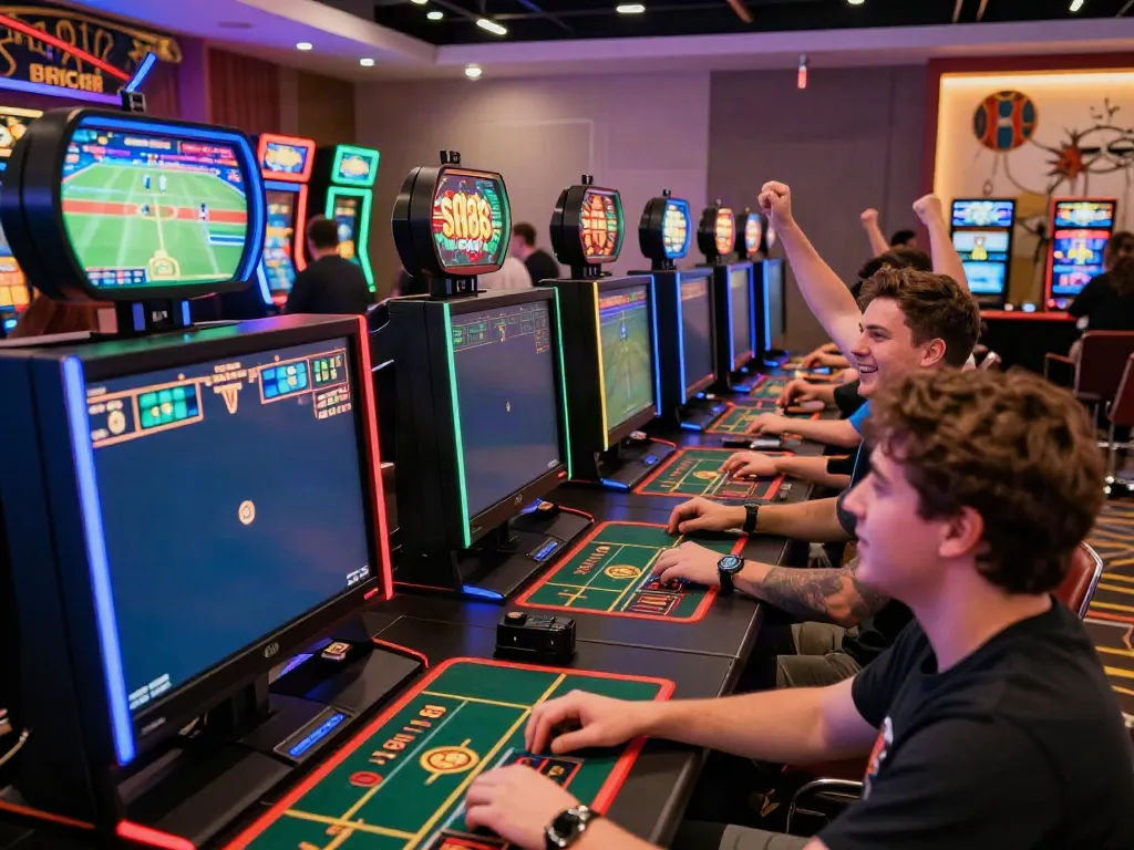 Players immersed in the sin88 gaming experience, showcasing excitement and community.