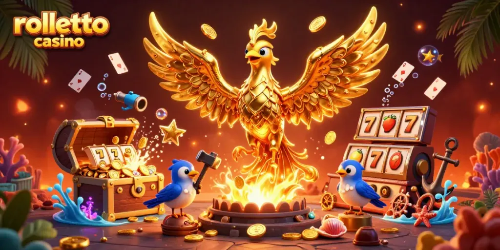 Experience the vibrant rolletto casino scene with molten phoenix and dynamic gaming elements.