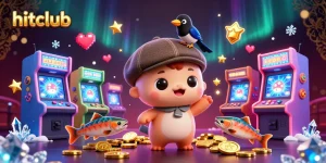 Experience the excitement at hitclub with vibrant characters and dynamic casino elements!