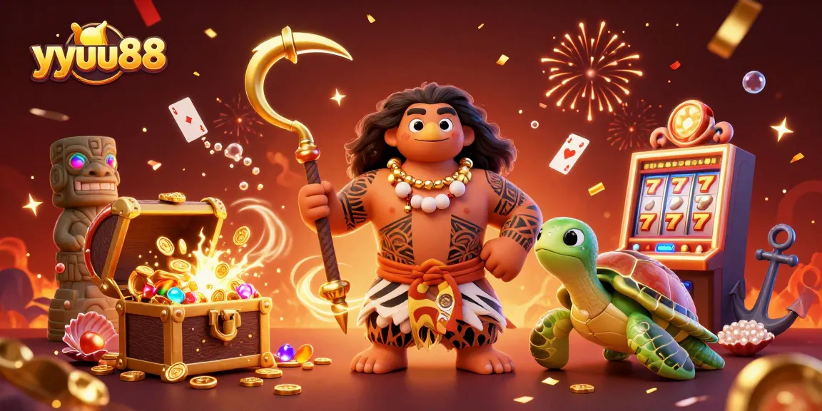 Experience exciting gameplay at yyuu88 with vibrant casino elements and cartoon characters.