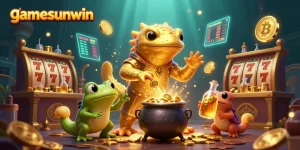 Unlock winning strategies at gamesunwin with this vibrant illustrated casino scene.