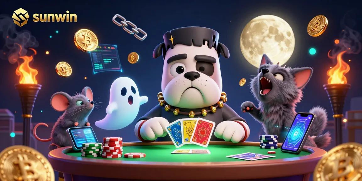 Gain insights at sunwin as the eerie bulldog deals cards amidst crypto coins